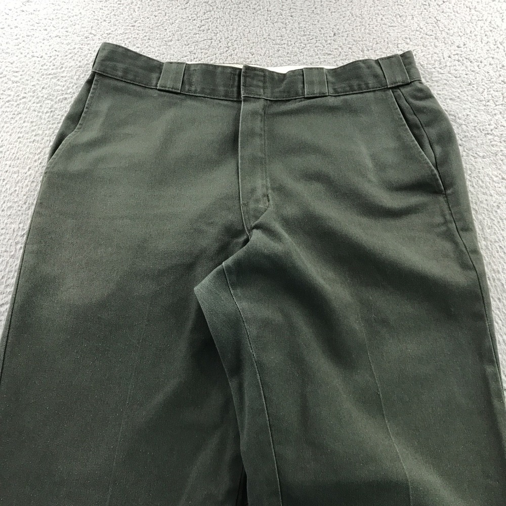 Vintage Dickies Pants Mens 34x32 Green Faded Skater Uniform Workwear Y2K Twill
